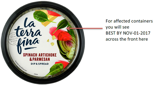 La Terra Fina Recalls 10 oz. Spinach Artichoke & Parmesan Dip & Spread Due to Mislabeling and Undeclared Allergen
